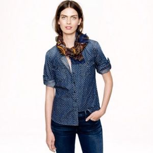 J. crew keeper CHAMBRAY SHIRT IN STAR DOT size 2